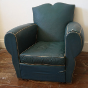 Blue French Moustache Chair